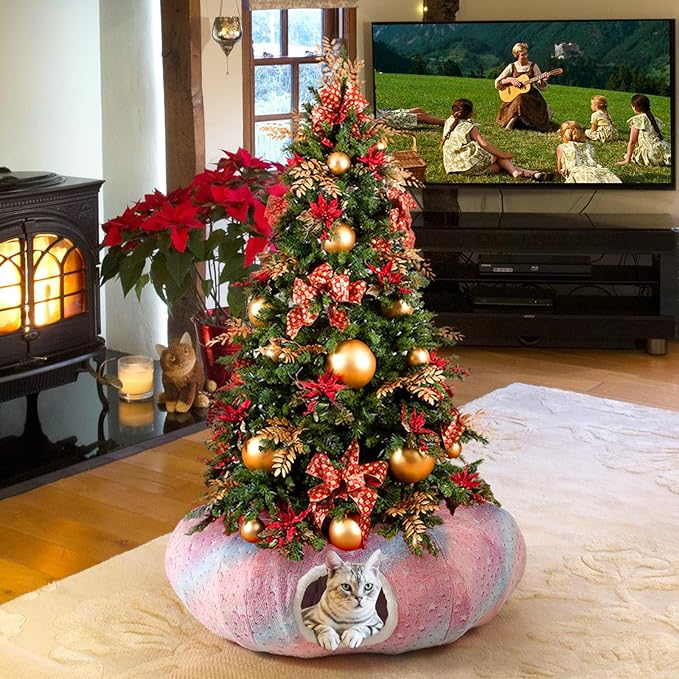 Cat Tunnels for Indoor Cats with Plush Toys Collapsible Glows in The Dark Dog Cat Tunnel Tube Toys Photoluminescent for Indoor Cats Small Dogs Puppy Kitten Rabbit Bunny Ferret Pet Rainbow