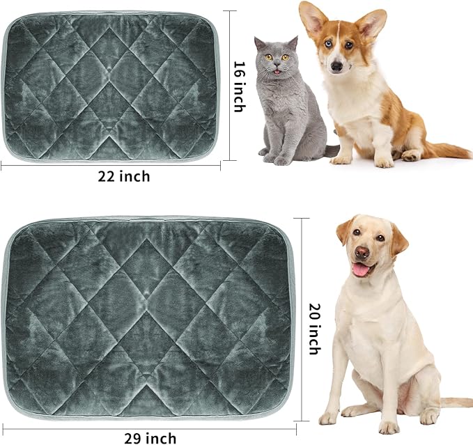 Self-Warming Cat Bed Indoor/Outdoor Super Soft Self Heating Pet Mat Washable Thermal Pad for Cat & Dog 29x19.6 inch