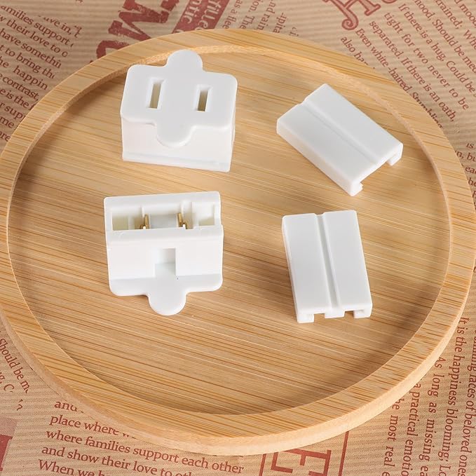 Electric Plugs - 26PCS Male and Female Vampire Plug - SPT-2 White for Christmas Light Strings & Lamps and DIY Projects