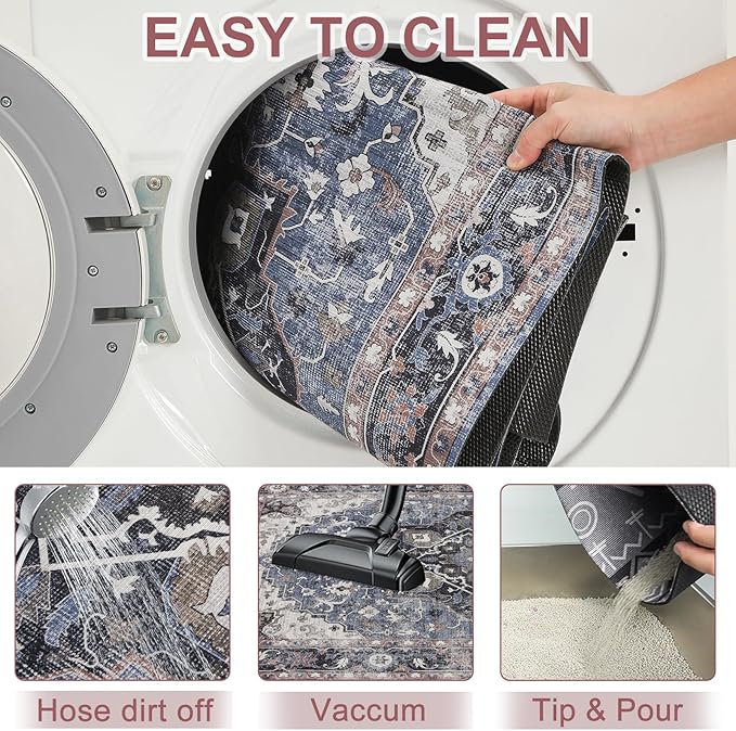 BEAUTYZOO Cat Litter Mat - 28"x 36" Large Litter Trapping Mat, Easy to Clean Litter Box Mat for Scatter Control, Waterproof, Urine-Proof, Non-Slip Kitty Litter Mats for Floor, Grey