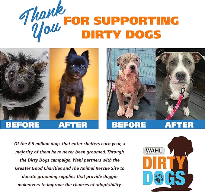 Wahl USA Lithium Ion Pro Series Cordless Animal Clippers – Rechargeable, Heavy-Duty, Electric Dog & Cat Grooming Kit for Small & Large Breeds with Thick to Heavy Coats – Model 9766