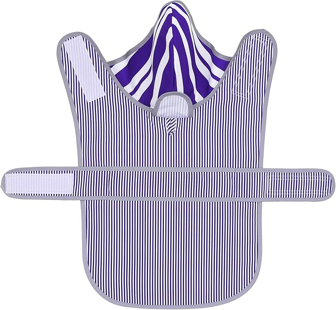 Dog Raincoats for Large Dogs Puppies Waterproof Hooded Rain Jacket with Reflective Strips Leash Hole & Poncho Adjustable Fit (Bluestripe,L)