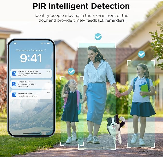 TCL D1 Max Security Video Smart Lock, 3-in-1 2K Camera, Doorbell & Fingerprint Keyless Entry Door Lock, WiFi Smart Door Lock with App Remote Control, PIR Motion Detection, Easy Installation