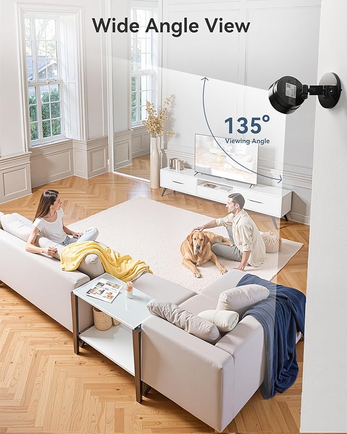 FOSCAM 3K 5MP Security Camera Indoor, 2.4g & 5g WiFi Magnetic Mini Dog/Cat/Pet/Baby Camera, Smart Motion Detection, 20X Zoom, 2-Way Audio, Night Vision, Home Monitor Compatible with Alexa & Google