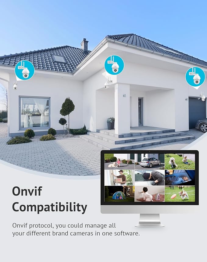 LaView 8MP Security Camera Outdoor Wired Starlight Color Night Vision,4K Cameras for Home Security AI Human Detection & Auto Tracking, IP65 Outdoor Camera 2-Way Audio, US Cloud, Compatible with Alexa