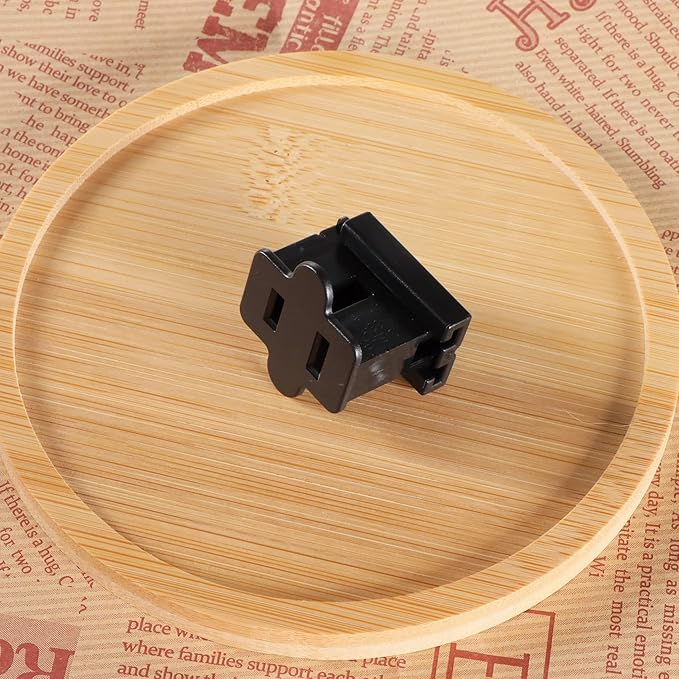 Female Vampire Plug - 25PCS SPT-1 Black Electric Plugs for Christmas Light Strings & Lamps and DIY Projects