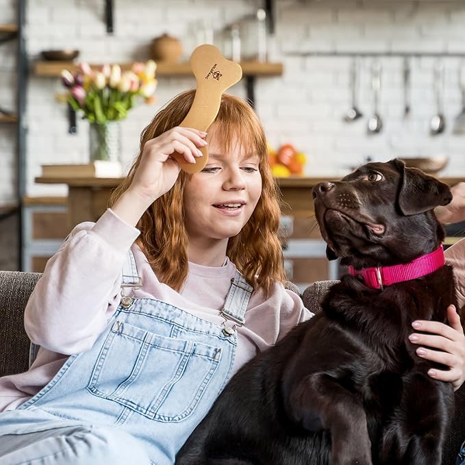 Wildfang® Leather Dog Toy, Large - Leather Bone for Teething Dog, Dental Toys for Puppies, Training for Chewing Muscles, Puppy Chew Bones for Light or Medium Chewers (for Dogs Over 33 lbs), Pack of 3