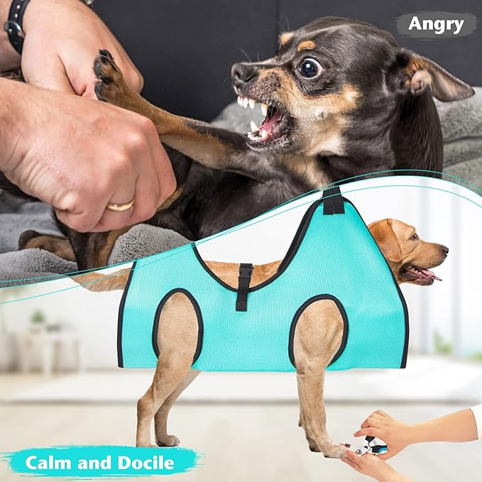 Dog Grooming Hammock - Upgrade Pet Grooming Harness for Nail Trimming (XL 80lb), Dog Sling for Nail Clipping, Dog Hanging Holder Hanger for Cutting Nail with Nail Clippers