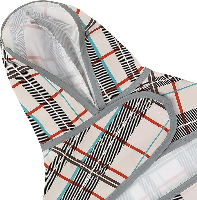 Dog Raincoats for Small Dogs Puppies Waterproof Hooded Rain Jacket with Reflective Strips Leash Hole & Poncho Adjustable Fit (Plaid,S)