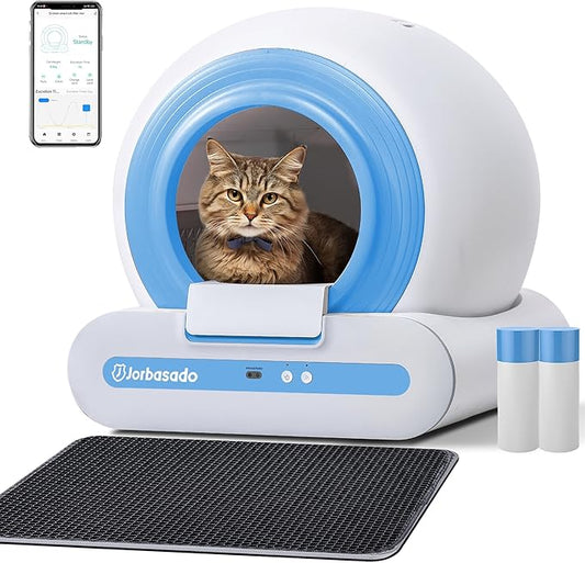 2025 Advanced Self Cleaning Cat Litter Box Odor Control Automatic Litter Box Smart Design App Control Easy to Clean for Multiple Cats Families