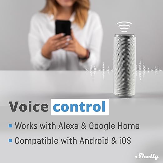 Shelly Smart Plug, Smart Home WiFi and Bluetooth Outlet with Power Metering, Works with Google Home, Alexa, Home Assistant, Smart Socket, No Hub, Easy Setup, Remote Control, Plus Plug US