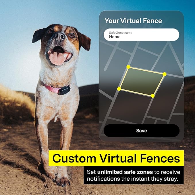 New Fi Mini GPS Tracker for Dogs, Cats, Small Pets –
Universal Collar, Lightweight, Virtual Fences, Escape Alerts, Step & Health Tracking, Waterproof – 12-Month Membership Included