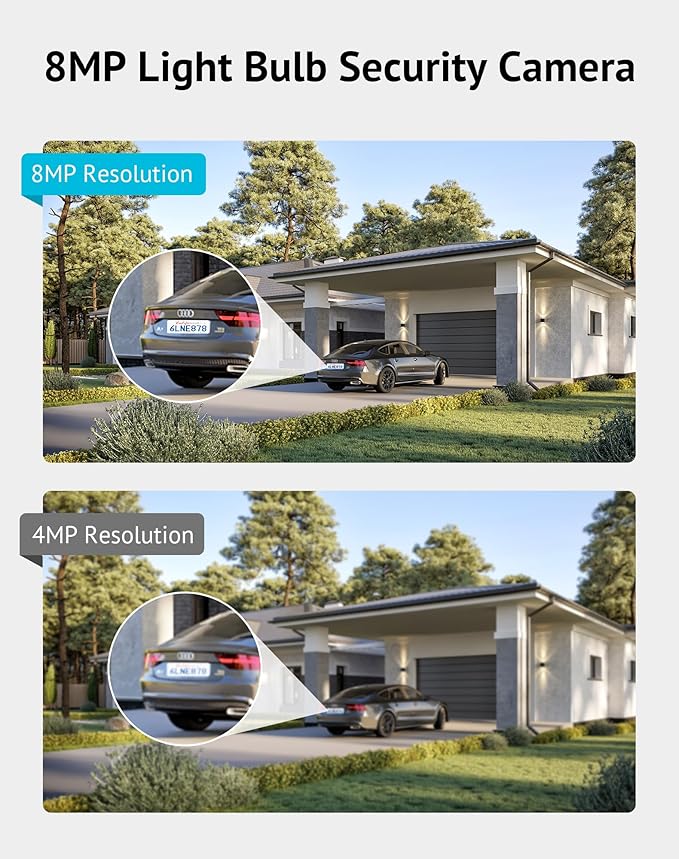 LaView 8MP Security Camera Outdoor Wired Starlight Color Night Vision,4K Cameras for Home Security AI Human Detection & Auto Tracking, IP65 Outdoor Camera 2-Way Audio, US Cloud, Compatible with Alexa