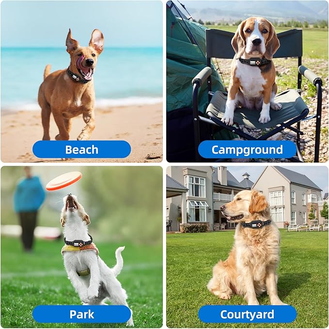 GPS Wireless Dog Fence, Electric Pet Fence System, IPX6 Waterproof Collar, Beep Vibration Shock Correction, for Dogs Over 18 Lbs