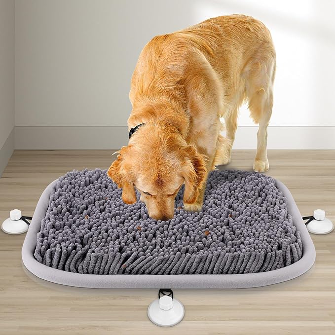 Snuffle Mat for Dogs, 20'' x 28'' Dog Sniffing Interactive Feeding Game Boredom, Puzzle Toys Encourages Natural Foraging Skills and Stress Relief Small/Medium/Large Dogs(20'' x 28'')