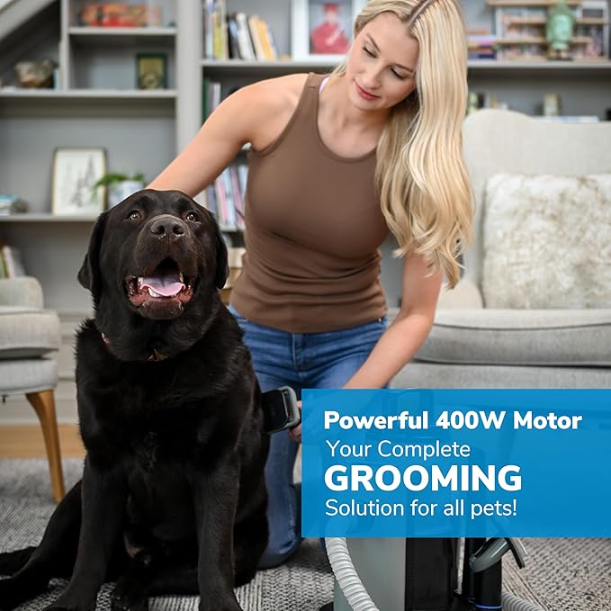FURME Original Pet Grooming Vacuum Kit - Cat & Dog Grooming Kit for Easy Pet Care at Home, Quiet & Safe Dog Hair Remover Machine with Brush, Clipper, Shedding & Cleaner Tools & 4.5L Canister