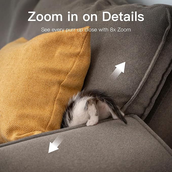 VIMTAG 2.5K Indoor Camera, Wired Smart WiFi Cameras for Home Security Camera Baby Nanny Dog Cat with Night Vision Motion Detection Two-Way Audio, Easy Set Up, Works with Alexa, SD Card, 2.4G WiFi