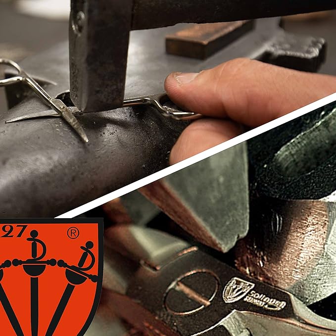 3 Swords Germany - Brand Quality 6 Piece Manicure Pedicure Grooming kit Set - Scissors, Metal and Glass Nail File, Clipper, Tweezers with Synthetic Leather case - White/Black Tools