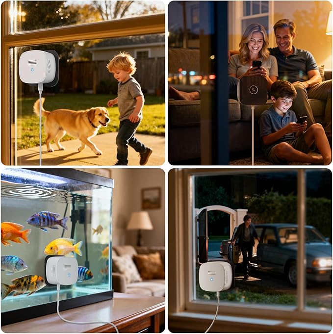 3MP 2k Window Camera, SpectraVivid AI Color Night Vision Window Cameras for Home Security, 2.4G&5G WiFi, Person & Motion Detection Siren, Two-Way Audio, 24/7 Recording, Easy Quick Install On Glass