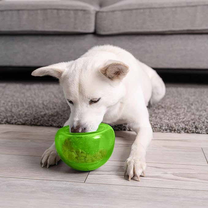 Outward Hound Large Snoop Interactive Treat Dispensing Dog Toy, Puzzle Ball Slow Feeder for Medium to Large Dogs, Mint-Scented for Mental Stimulation & Boredom Relief, BPA-Free, 5-Inch, Green