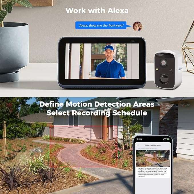 Hiseeu Solar Camera Security Outdoor, 3 Pack 100% Wireless 3K 4MP Surveillance Indoor WiFi Smart Cameras for Home Security Outside, PIR/AI Motion Detection, Waterproof, Color Night Vision, 2-Way Audio