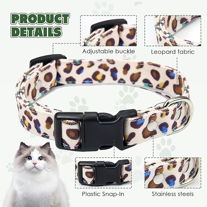 Cat Collar with Tracker GPS- Unlimited Range/Tracking Device/Lost Mode for Cats Adjustable Size Smart Collar Set - Compatible with Apple Find My (iOS only)