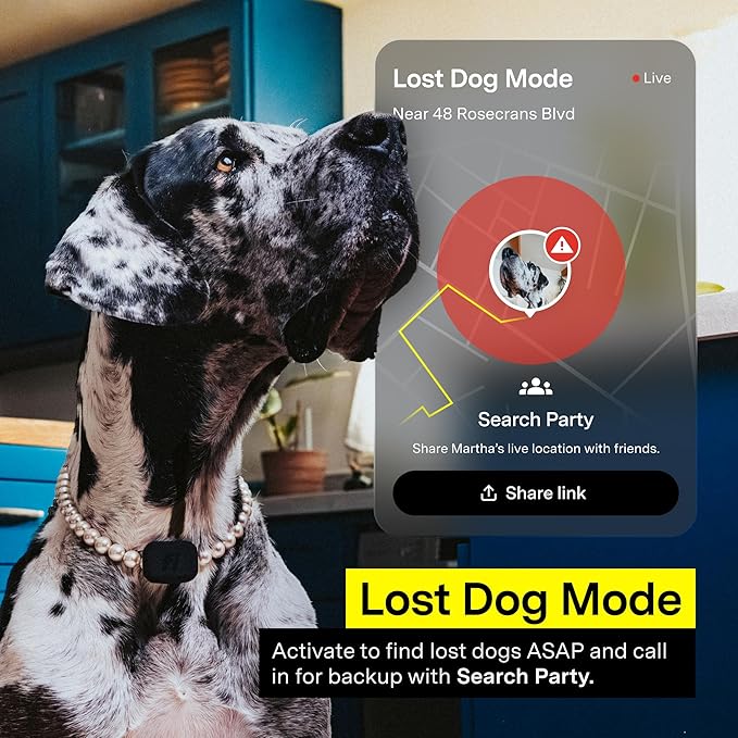 New Fi Mini GPS Tracker for Dogs, Cats, Small Pets –
Universal Collar, Lightweight, Virtual Fences, Escape Alerts, Step & Health Tracking, Waterproof – 6-Month Membership Included