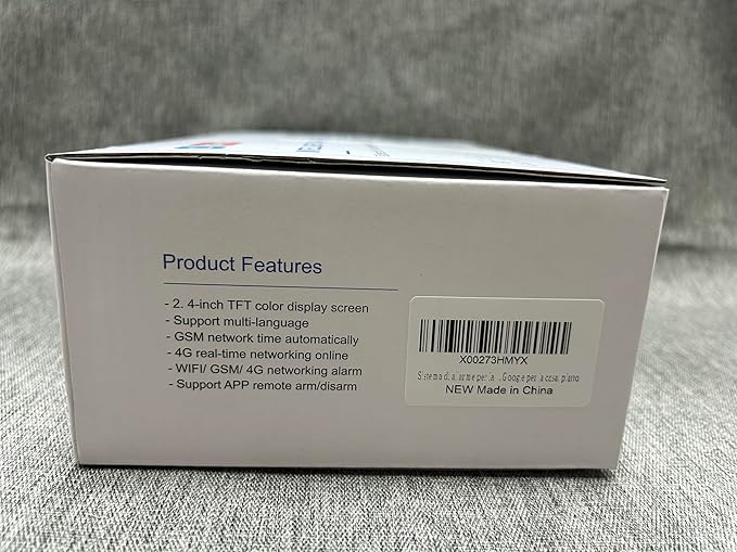 LWOHSI Alarm Systems with 4.3" Large Fulltouch Screen,4G SMS/Tuya APP Alert,Wireless Home Security Alarm Kits,Door Alarm Sensors,120db Siren,Remote,Work with Alexa and Google for Villa,Apartment