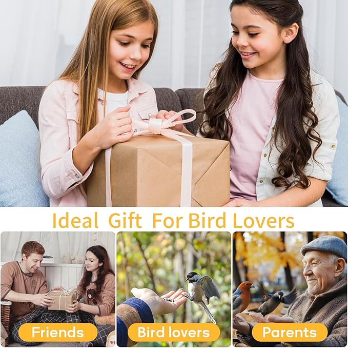 Bird Feeder with Camera,Bird House with Cam for Outside Solar Powered,Weatherproof for Garden,Yard & Lawn,2.4G WiFi Enabled,AI Birds ID,Auto-Records 1080p Videos to Cloud,Thoughtful Gift for Seniors