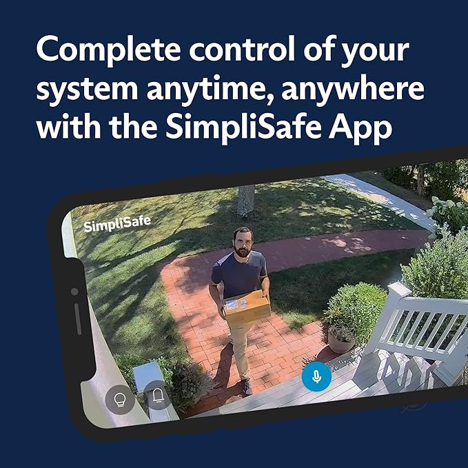 SimpliSafe 5 Piece Wireless Home Security System - Optional 24/7 Professional Monitoring - No Contract - Compatible with Alexa and Google Assistant,White
