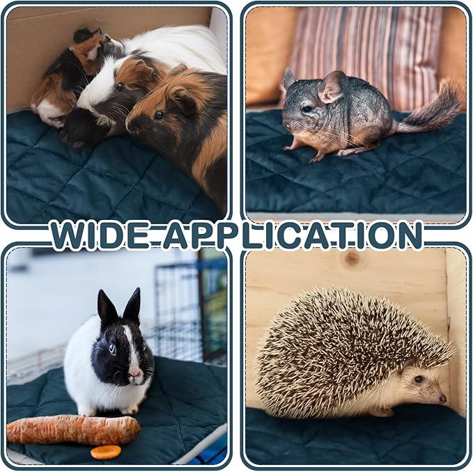 4 Pack Self Heating Cat Pad Self Warming Dog Mat Reflects Body Heat Extra Warm Thermal Pet Pad Washable Dog Cat Bed Crate Bed Mat Blanket (Dark Blue,16 x 20 Inch)