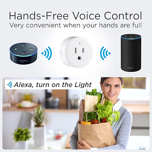 eyely GLP1000B Smart Plug, No Hub Required, WiFi Remote App Control, Alexa, Google Home Assistant Compatible