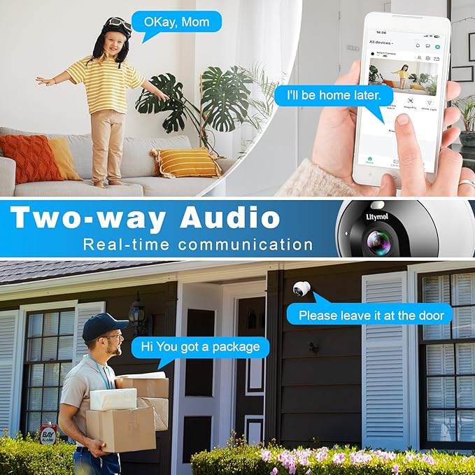 2K 32G MagCam, Security Cameras Wireless Outdoor Indoor for Home Security with AI Motion Detection, 32G SD/Cloud Storage, Color Night Vision, 2-Way Audio