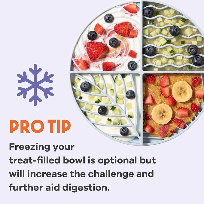 Awoo Paradise Silicone Dog & Cat Lick Mat & Slow Feeder with Suction Cups, Non-Slip, Dishwasher Safe, Extend Mealtime, Reduce Anxiety (Almond)