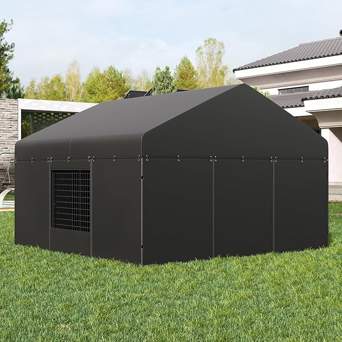 Outdoor Dog Kennel Cover 118" W x 118" D x 72.5" H