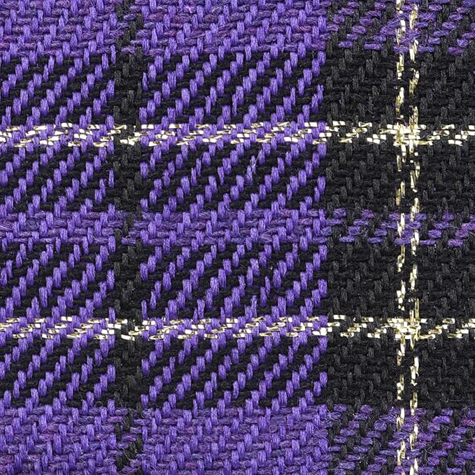 GAMUDA Small Dog Harness Collar and Leash Set, Step in No Chock No Pull Soft Mesh Adjustable Dog Vest Harnesses Plaid Reflective for Dogs Puppy Cats Kitten Rabbit (Purple, S)