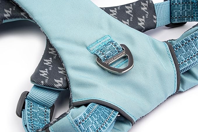 Winchester Pet No-Pull Adjustable Soft Padded Dog Vest Harness with Reflective Stitching, Aqua Haze, Extra Large
