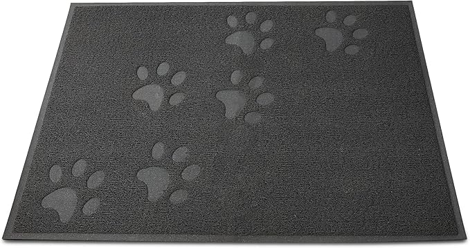 Andalus Extra Large Cat Litter Mat, Pack of 1 - Waterproof, Non-Slip & Easy to Clean Cat Litter Box Mat for Extra Efficient Pet Litter-Trapping, Grey (35” X 23”)