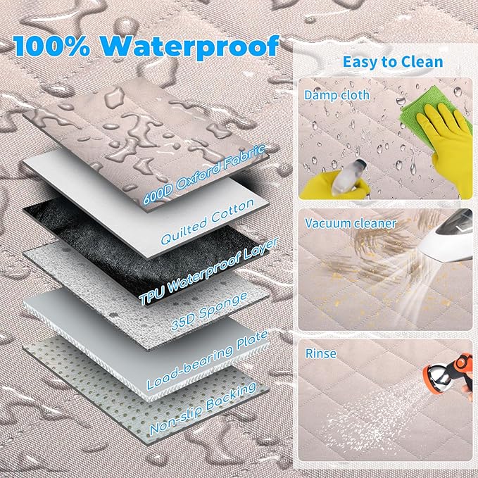 URPOWER Back Seat Extender for Dogs - Hard Bottom Dog Car Seat Cover Holds 550 lbs, Waterproof Dog Hammock Dogs Bed for Cars, SUVs, Pet Backseat Protector with Mesh Window & Large Space