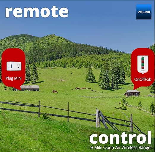 Smart Plugs, YoLink 1/4 Mile World's Longest Range Smart Plug Compatible with Alexa, IFTTT 10A Smart Home Plug Mini Outlet, Remote Control Home Appliances from Anywhere, 4 Packs, YoLink Hub Included