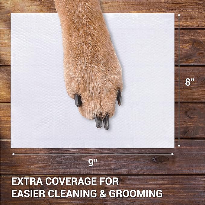 Inspire Naturals Pet Wipes for Dogs and Cats 100% Natural Plant Based with Organic Antioxidants, Dog Wipe Cleaning Deodorizing | Cat Wipes | Puppy Wipes | Dog Wipes for Paws and Butt (50ct - 1 Pack)