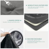 Vonabem Waterproof Small Dog Bed Crate Pad, 24 inch, Washable, Orthopedic, Anti-Slip Bottom, Cat Bed Kennel Pad, Dark Gray