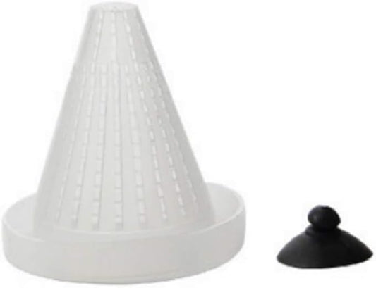White 7cm Cone Shape Aquarium Red Worm Fish Feeder with Suction Height Professional, Automatic Feeders, Fish and Aquatic Pets