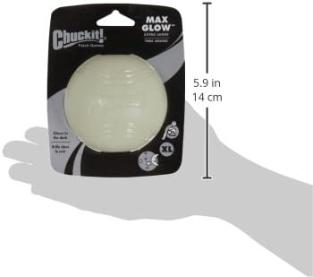 Chuckit! Glow in the Dark Bouncy Balls - Ball for Dogs, Chuckit Dog Toy, Max Glow Balls - Extra-Large, 3.5 Inch, Pack of 1