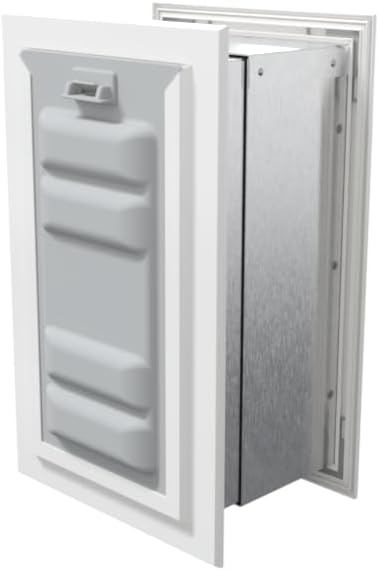 Endura Flap Double Flap Pet Door for Thick Walls | Deep Wall Design up to 13" Thick | Insulating Dual-Layer Flap & Durable Aluminum Frame | Includes Locking Cover | White, Small, Double Flap