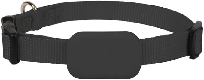 PawsPath Pet GPS Tracker Collar, Unlimited Range Waterproof Cat Dog Anti-Lost Device Smart Locator Tracking GPS Pet Tracker Collar for Apple iOS FindMy (Black, Large)