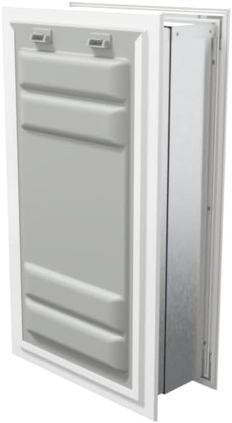 Endura Flap Double Flap Pet Door for Thick Walls | Deep Wall Design up to 13" Thick | Insulating Dual-Layer Flap & Durable Aluminum Frame | Includes Locking Cover | White, XXL, Double Flap