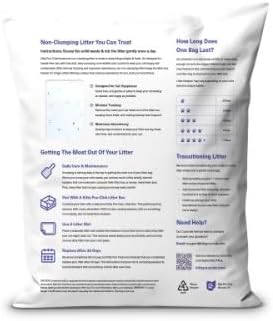 Fine-Grain Silica Cat Litter – Ultra Absorbent Crystal Litter for Cats, Low Dust, Long-Lasting Odor Control, Fast Drying, Lightweight Bag