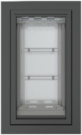 Endura Flap Double Flap Pet Door for Thick Walls | Deep Wall Design up to 13" Thick | Insulating Dual-Layer Flap & Durable Aluminum Frame | Includes Locking Cover | Black, Small, Double Flap