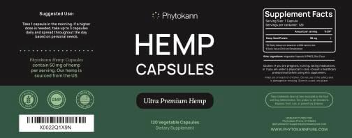 Hemp Oil Capsules Supplement | 120 Servings | Calm & Discomfort - Natural Stress and Immune Health w/Omega 3 6 9 - Made in USA